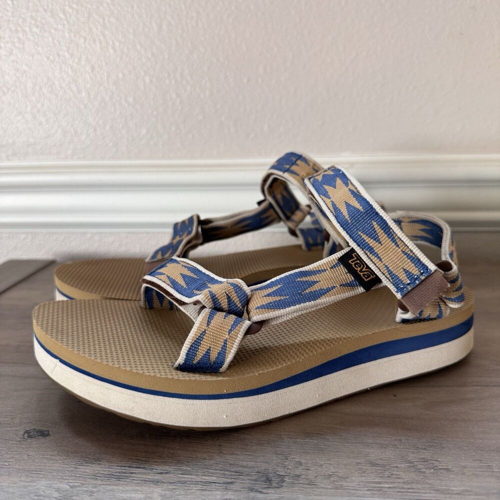 Teva Midform Universal Womens Size 6 Halcon Dark Blue Sandals 1090969 Aztec